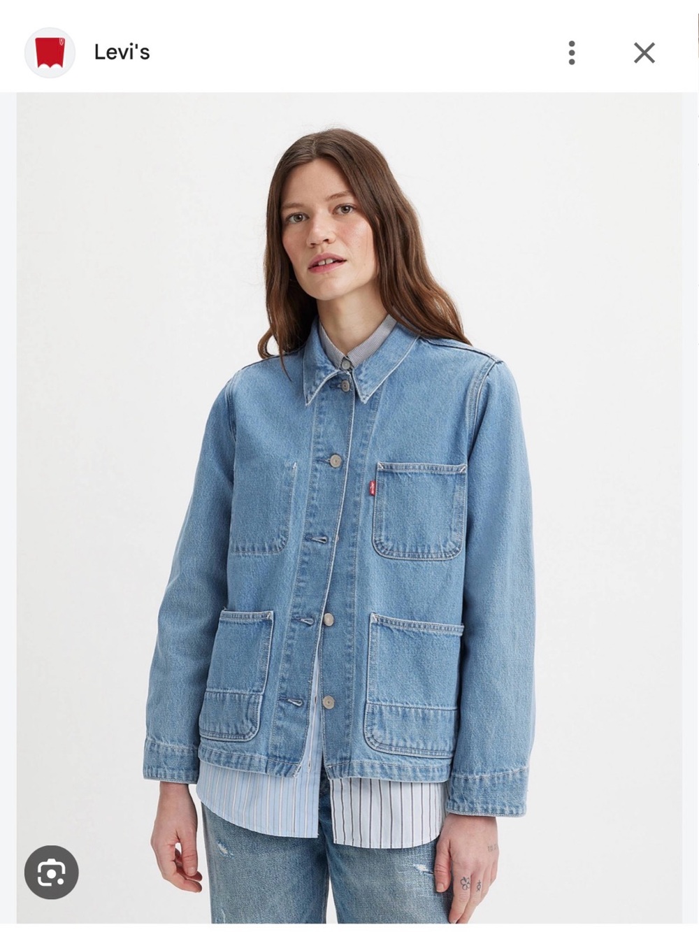 Levi's Women's chore Denim Jacket medium wash size XS. Excellent condition